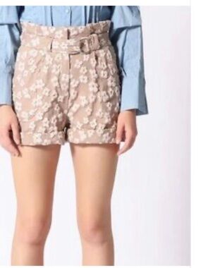 Gracia Taupe and Ivory Floral Appliqué Dress